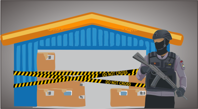 foto: ilustrasi Polisi Gerebek Gudang Narkoba 