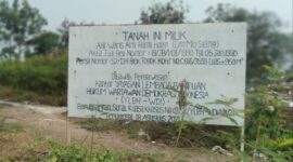 Foto : Plang Ahli Waris Alm. Ramli Halim (Lim Mo Siang)