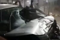 Mobil Daihatsu Sigra Paska Kecelakaan ( Foto : Istimewa )