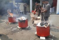 Proses Pemusnahan Barang Bukti, Kejari Kabupaten Tangerang ( Foto : Istimewa )