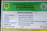 Papan Informasi Pembangunan ( FOTO : ISTIMEWA )