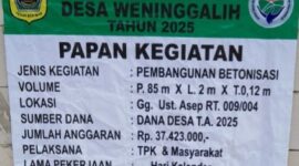 Papan informasi Kegiatan pembangunan