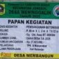 Papan informasi Kegiatan pembangunan