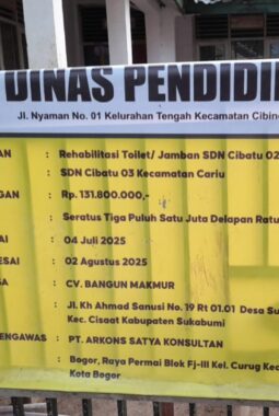 Bungkamnya Kepala Sekolah dan Pelaksana Proyek, Rehabilitasi Toilet SDN Cibatu 02 Diselimuti Tanda Tanya