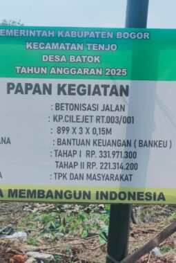 Bankeu Tahap 1 Wujudkan Jalan Impian Masyarakat Desa Batok